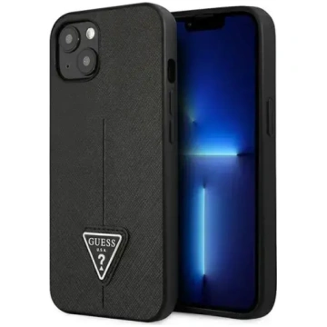 Guess Saffiano Triangle Logo cietais vāciņš iPhone