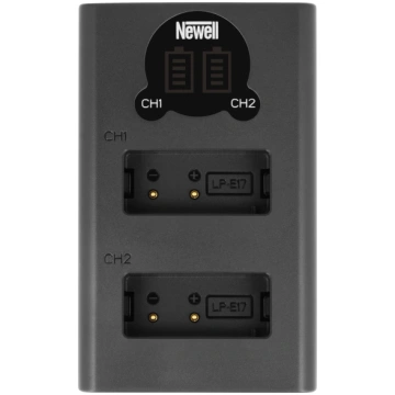 Newell DL-USB-C divu kanālu lādētājs LP-E17 akumul