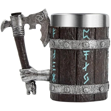 OTARTUDE Vikingu krūze ar kaujas rokturi, vikingu 