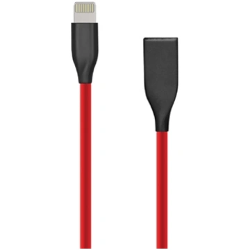 Silicone Cable USB- Lightning, 1m (red) CA911400 A