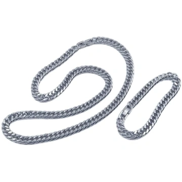 PELEIFA Double Link Chain Made of Titanium and Bra