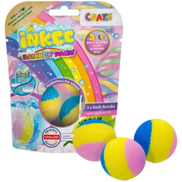 Inkee - Inkee Rainbow Bath Bombs 3-P Display - izm