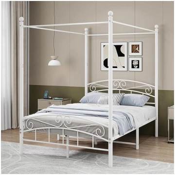Canopy Bed Frame Double Bed Metal Bed Frame Slatte