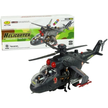 Rotaļu helikopters Lean Toys True Style, melna krā