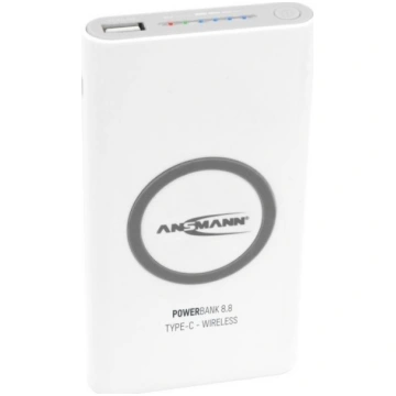 Powerbank Ansmann 8.8 Type C Wireless 8000mAh Bial