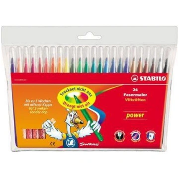 Stabilo Flomāsteri Power, 24 Krāsas, Futlāris (135