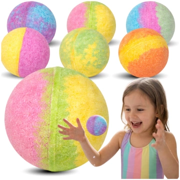 Rainbow putojošās vannas bumbas bērniem un pieaugu
