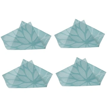 Cabilock 4pcs Leaf Stem Embroidery Placemat PVC Di