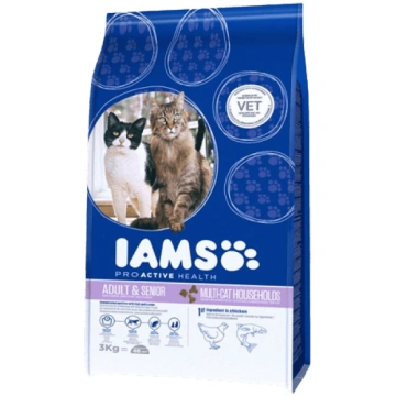 Sausā barība kaķiem - IAMS CAT Multicat Chicken Sa