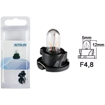 Spuldze ar plastmasas cokolu 12V 1,2W F4.8, melns 