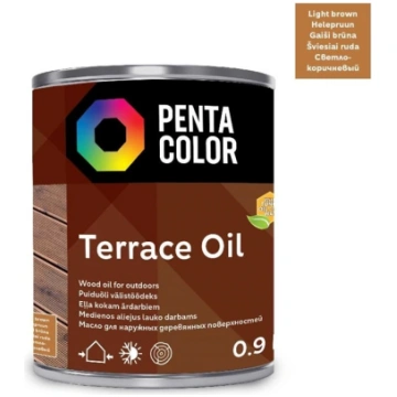 Eļļa terasēm Pentacolor Terrace Oil, gaiši brūna k