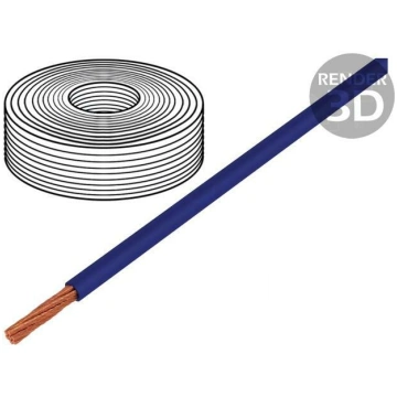 Wire; LifY; 1x10mm2; stranded; Cu; PVC; blue; 450V