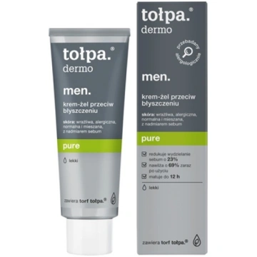 Topa Dermo Men. Pure, krem - el przeciw byszczeniu