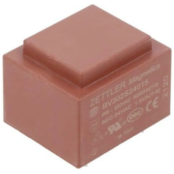 Transformer: encapsulated; 1.5VA; 230VAC; 24V; 63m
