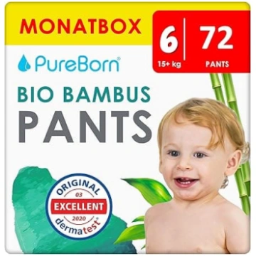 PureBorn 72 autiņi, izmērs 6 (15+ kg), ultraabsorb