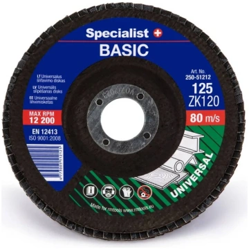 SLĪPDISKS LAPIŅU BASIC 125 ZK120 Buvmix