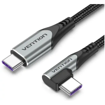 CABLE USB-C TO USB-C R.ANGLE/1M GRAY TAKHF VENTION