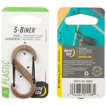 NITE-IZE plastmasas karabīne SBP2 (coyote)