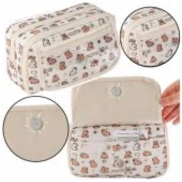 LEAN Pencil Case School Kit Capybara White 21cm Sk