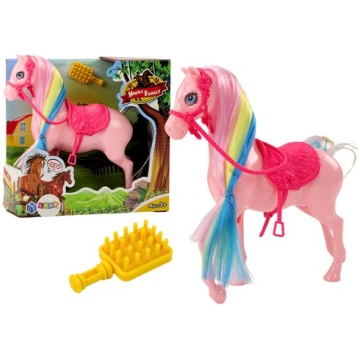 L-Toys Figūriņa Zirgs ar krāsainu žokli Rozā segls