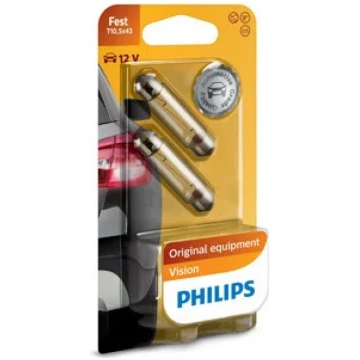 Spuldze PHILIPS Festoon 12V 10W T10.5x43 SV8.5 Bli
