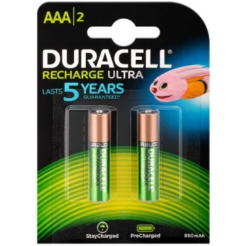 Duracell HR03 AAA Batteries - 2 Pack 5000394203815