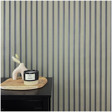 WALLCOVER - Modernas olīvzaļas tapetes ar 3D efekt