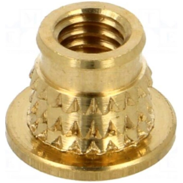 Threaded insert | brass | M4 | BN 37896 | L: 5.6mm