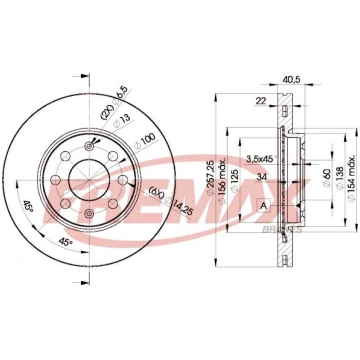 FREMAX BD-0920 - DDF1304 BREMŽU DISKS 09.5843.30 B