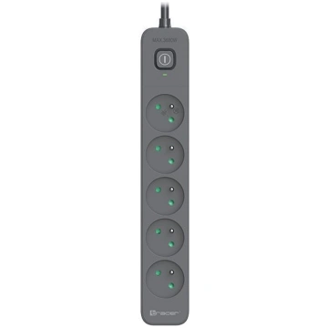 Pagarinātājs Tracer Zebra Mobile Ready, 5 kontaktl