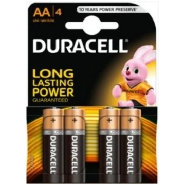 Duracell AA MN1500 Alkaline LR6 1.5V Baterijas 4ga
