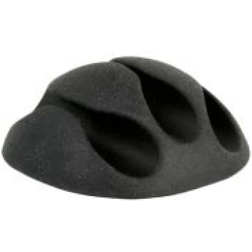 Cable clip holder UKSO-3, 3xØ6.5mm, color: black 3