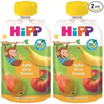 HiPP Organic Quetschie ābolu, bumbieru un banānu p