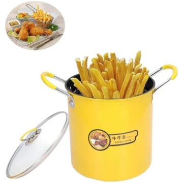 Tempura fritēšanas katls, 3L nerūsējošā tērauda mi