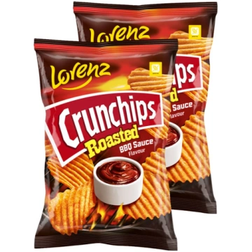 Lorenz Crunchips čipsi ar BBQ mērces garšu Roasted