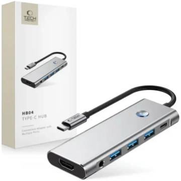 Tech-Protect HB04 9in1 HUB adapteris USB-C USB-A H