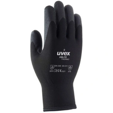 Ziemas cimdi Unilite Thermo, melni, izmērs 8 Uvex