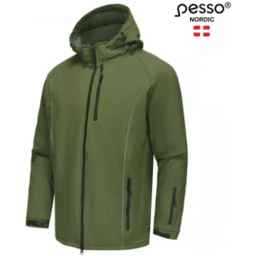 Ziemas jaka softshell zaļa PESSO Otava, IZM XL