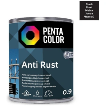 Pentacolor ANTICOR PAINT ANTI-RUST BLACK 0.9L | 20