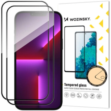 2 pcs. Full screen tempered glass with frame Case 