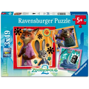 RAVENSBURGER Dėlionė dėlionė Zootopia 2 3x49 det. 