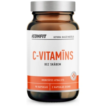 C-vitamīns, neskābs un maigs pret kuņģi - 90 kapsu