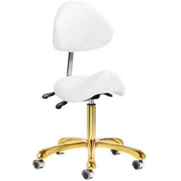 Giovanni cosmetic stool 1004 gold white