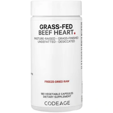 Codeage, Grass-Fed Beef Heart, 180 Vegetable Capsu