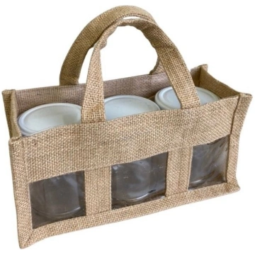 Džutas auduma maisiņš (bez burkām)