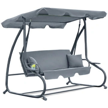 DĀRZA ŠŪPUĻKRĒSLS RELAX PLUS (Krāsa: Pelēka)