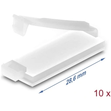 Delock Cable holder with locking clip self-adhesiv