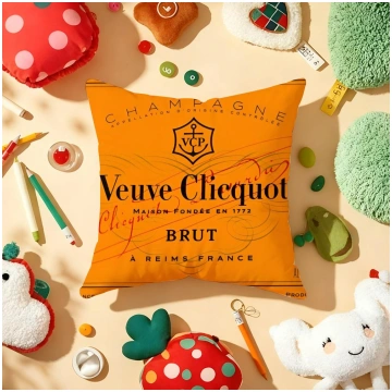 Luksusa V-Veuve C-Clicquot spilvendrāna Plīša audu