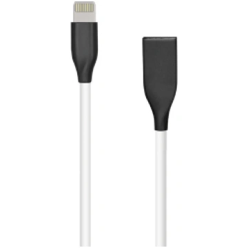 Silicone Cable USB- Lightning, 1m (white) Extra Di