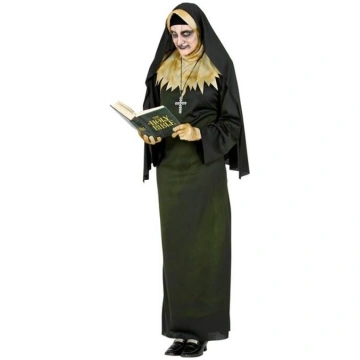 DEMON NUN (tunika, kapuce ar apkakli, plīvura cimd